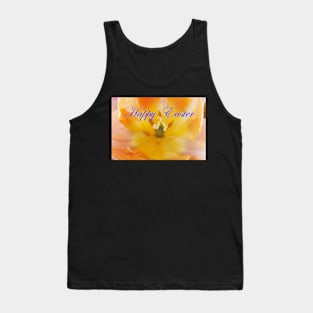 Tulipa  'Apricot Beauty'  Tulip with Happy Easter message Tank Top